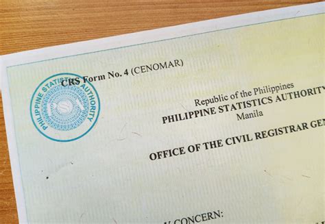 cenomar sample|certificate of no marriage philippines.